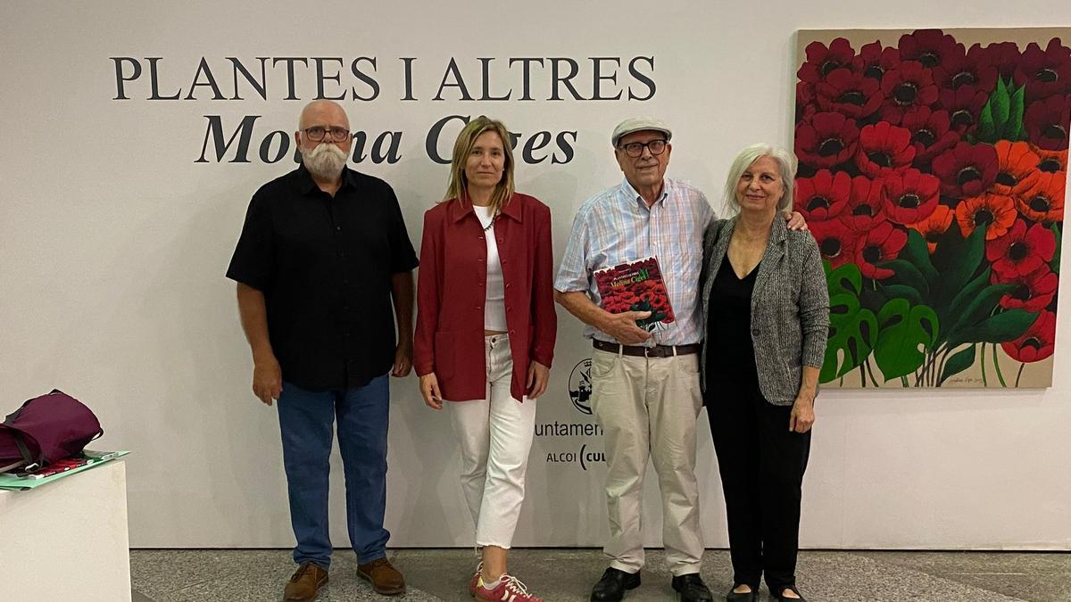 Inauguración de la exposición en la Llotja d'Alcoi, con Molina Ciges.