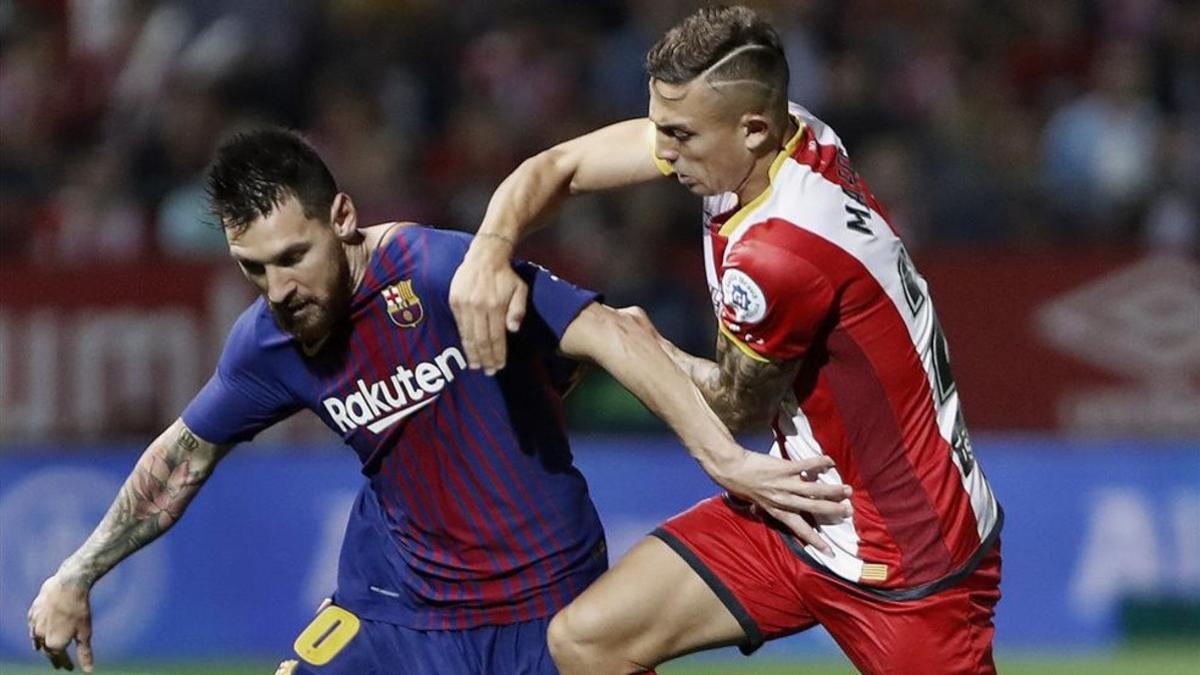 Messi sufrió el marcaje individual de Maffeo en la primera vuelta