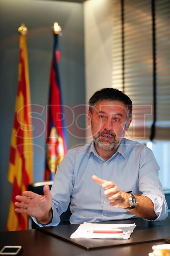 La entrevista a Josep Maria Bartomeu, en imágenes