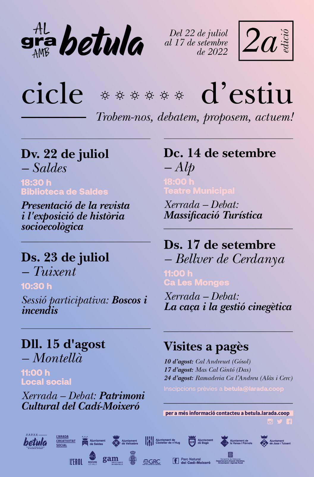 El cartell del cicle d&#039;estiu de Betula