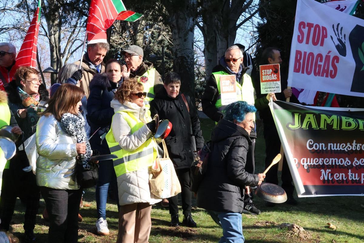 Manifestación contra el biogás en Zamora.