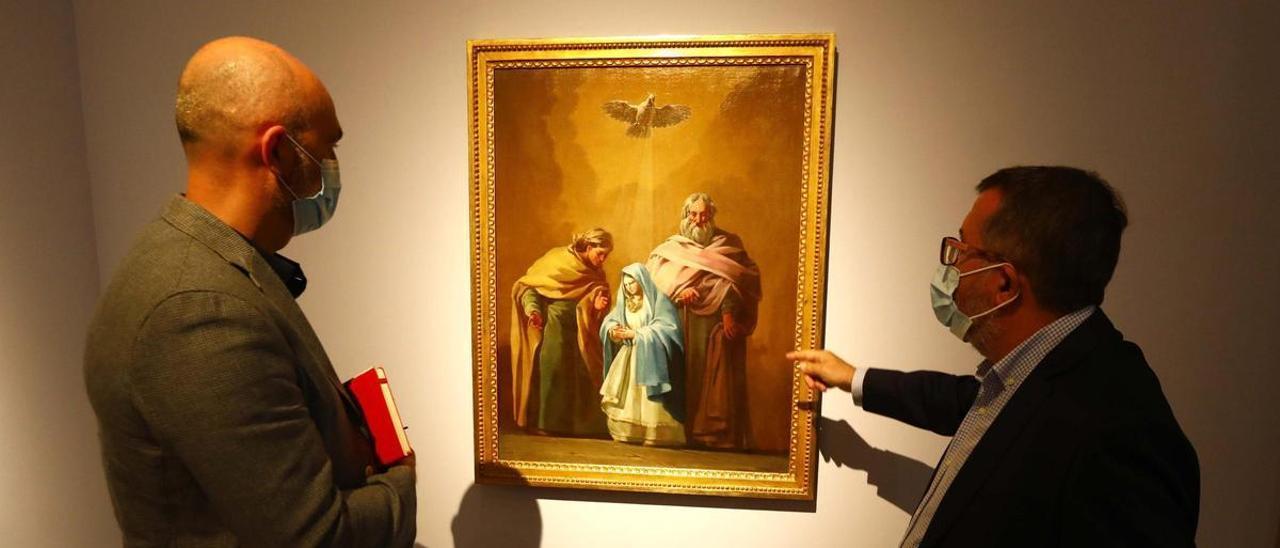 Uno de los últimos cuadros de Goya en llegar al Museo de Zaragoza, 'La Virgen con San Joaquín y Santa Ana'.