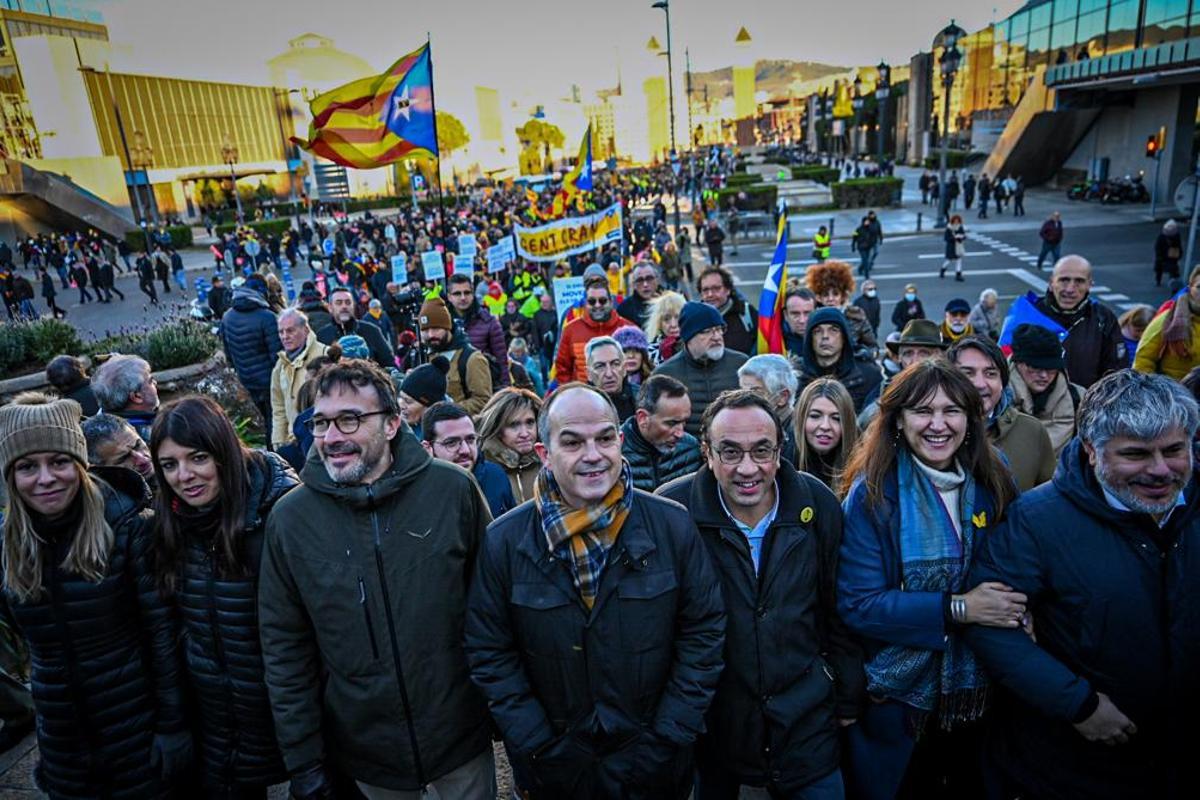 Protestas por la celebración de la cumbre España-Francia en Barcelona