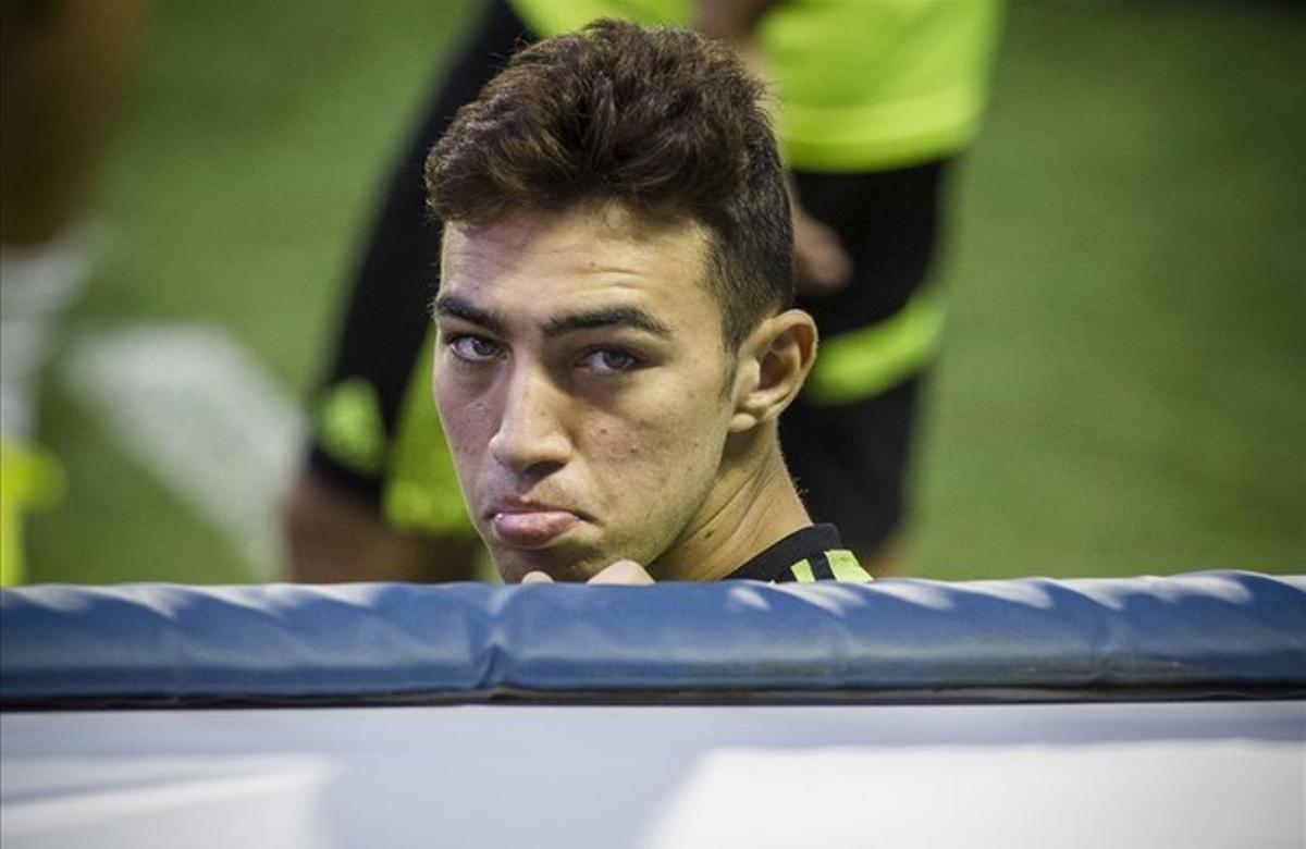 El futbolista de 19 anys Munir Al-Haddadi, a principis de setembre, a València.