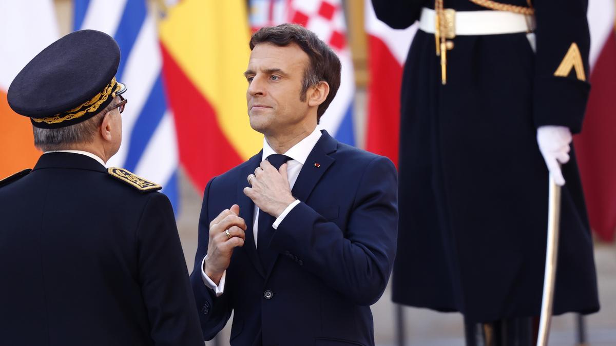 Emmanuel Macron, en la cumbre informal de Versalles.