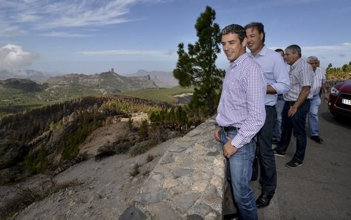 27/09/2017 CUMBRE DE GRAN CANARIA. Visita del consejero Narvay Quintero a la cumbre de Gran Canaria y el Alcalde Antonio Ortega. FOTO: J. PÉREZ CURBELO