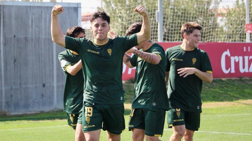 Joaquín Delgado celebra uno de sus goles frente al Sevilla FC C.