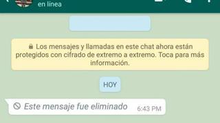 Este es el truco para saber qué decían los mensajes eliminados de WhatsApp