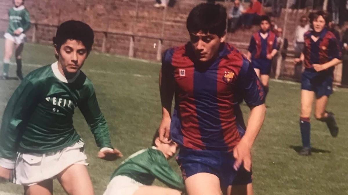 García Pimienta fue un '7' puro en todos sus años como jugador en el Barça
