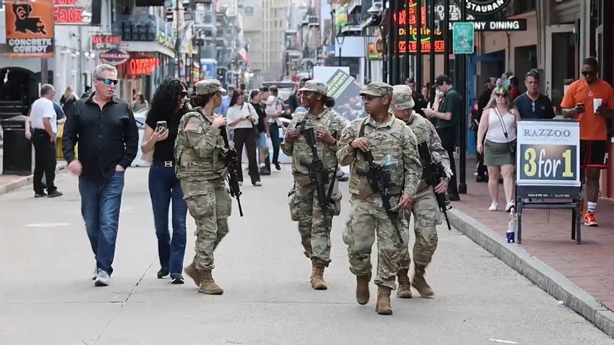 Refuerzo de la seguridad en el barrio francés de Nueva Orleans de cara a la Super Bowl