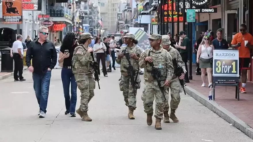 Refuerzo de la seguridad en el barrio francs de Nueva Orleans de cara a la Super Bowl