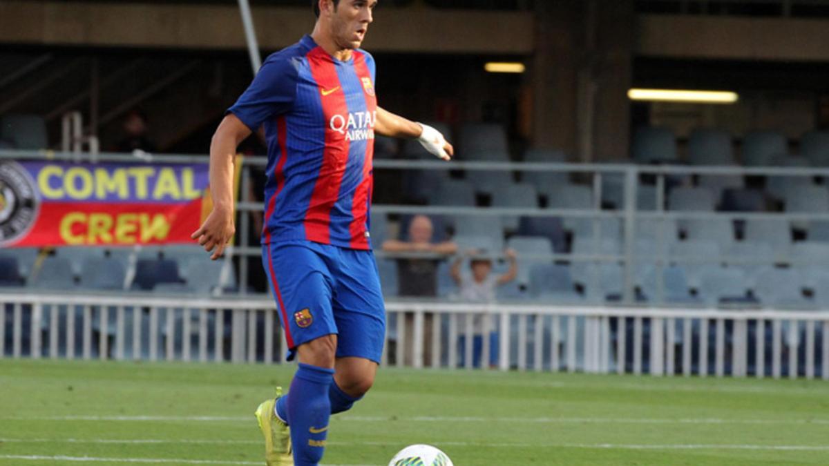 Carles Aleñá en un partido del Barça B