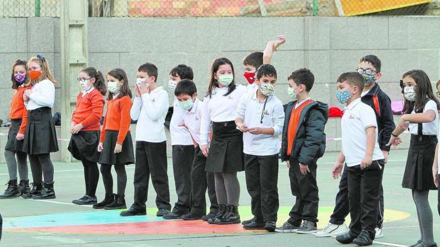 Escolares en grupo burbuja en un colegio. | | EL DÍA