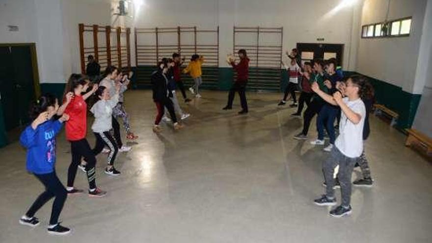 Estudiantes de As Barxas en la sesión del viernes. // G. Núñez