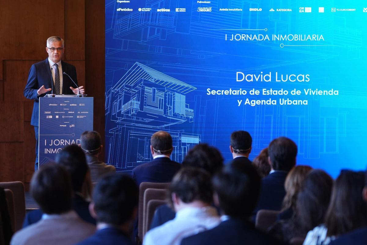 David Lucas, secretario de Estado de Vivienda y Agenda Urbana, durante la apertura institucional de las I Jornadas Inmobiliarias de Prensa Ibérica