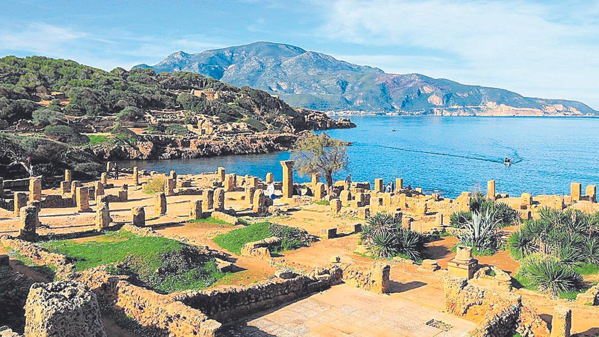 Vista general de las ruinas romanas de Tipasa (Argelia).