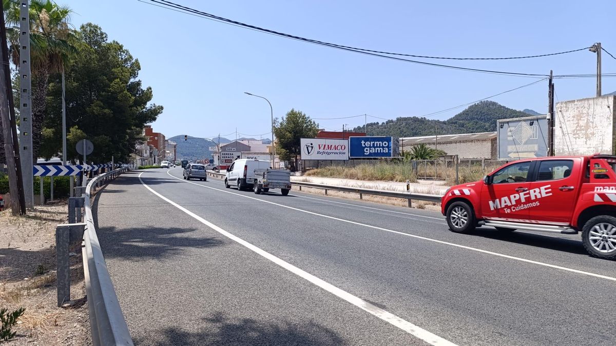 La travesía de la N-332 en Xeraco, en una imagen de esta misma mañana.