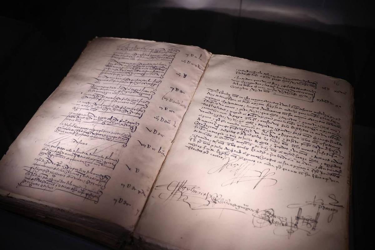 Documento firmado por el propio Gonzalo Fernández de Córdoba que puede verse en la muestra.