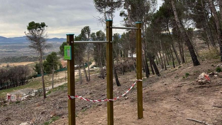 El ‘circuito vita’ está formado por elementos deportivos como barras de calistenia y estiramientos . | SERVICIO ESPECIAL