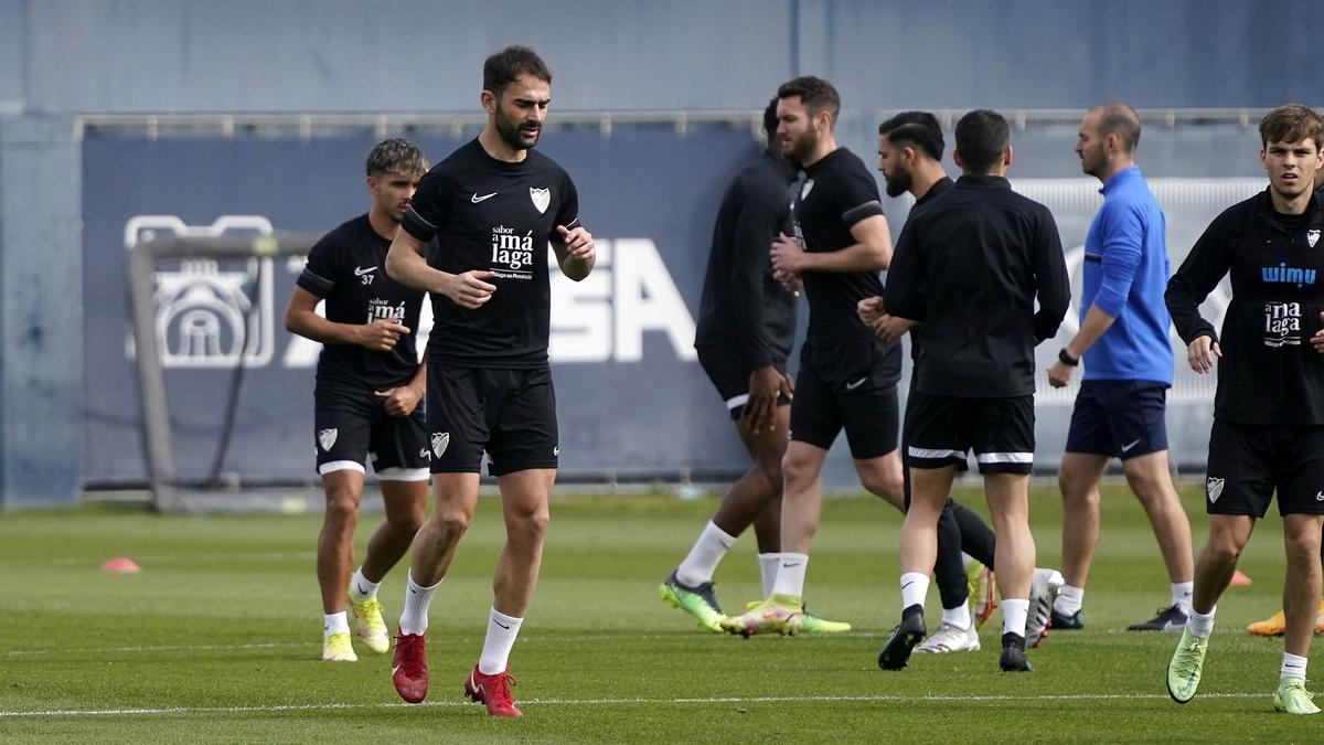 Adrián, durante un entrenamiento en el Anexo.