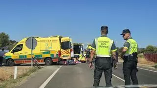 Herido grave un ciclista al caer sobre la calzada cuando circulaba por la A-1232, en Barbastro