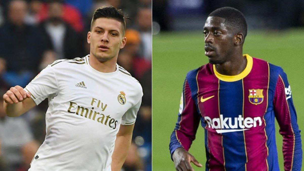 Luka Jovic y Ousmane Dembélé son objetivo de mercado del Manchester United