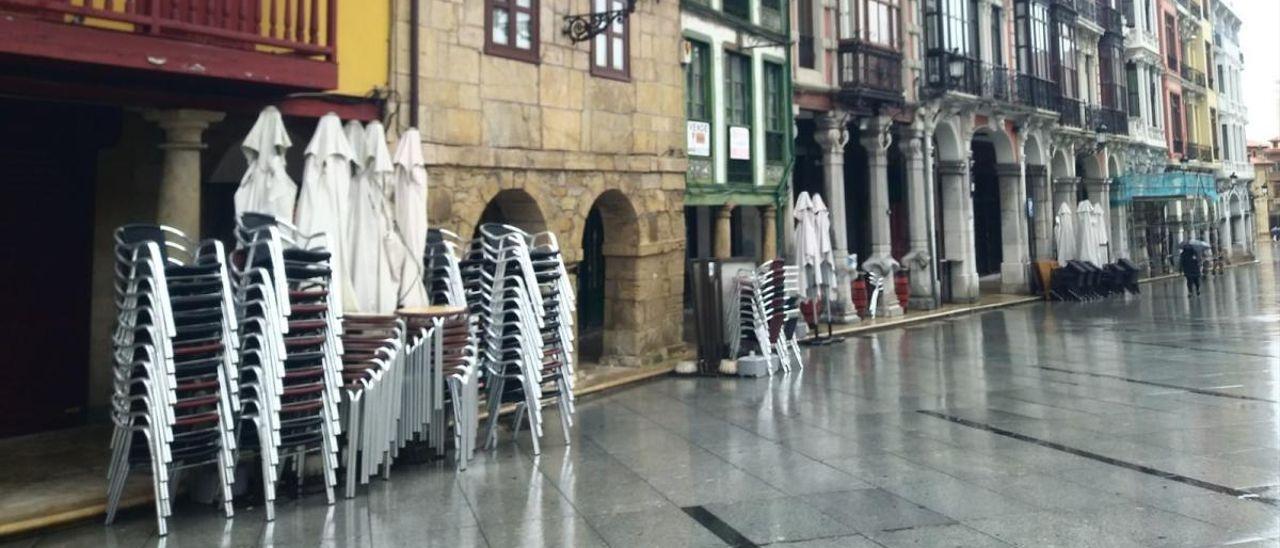 Bares cerrados en Avilés.