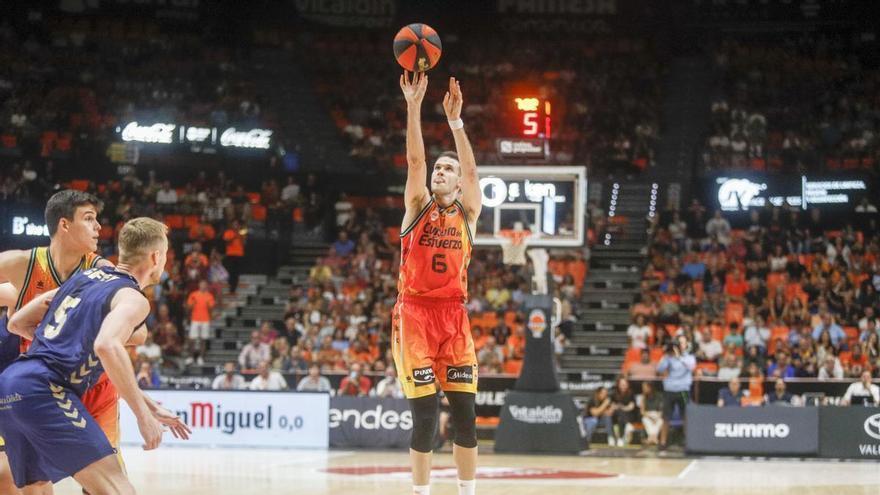 Tres bajas en el Valencia Basket para la visita al UCAM Murcia