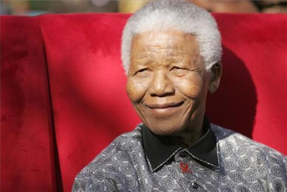 Mandela, durant la festa del seu aniversari, el 20 de juliol del 2005, a Johannesburg.