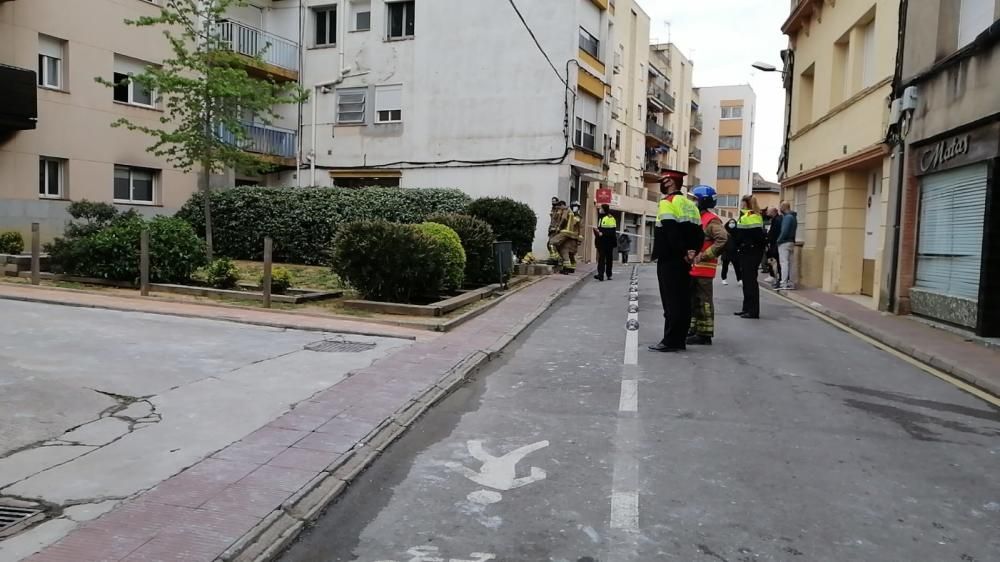 Incendi en un pis de Cassà de la Selva