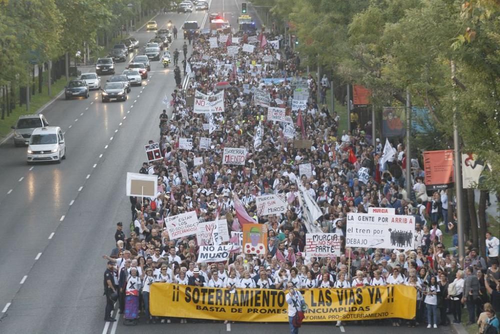 Manifestación contra el muro de Murcia en Madrid