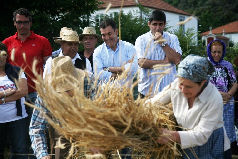 La tradición volvió a la parroquia un año más para recrear los distintos procesos. 30 trabajadores dieron cuenta de la malla ante medio centenar de asistentes