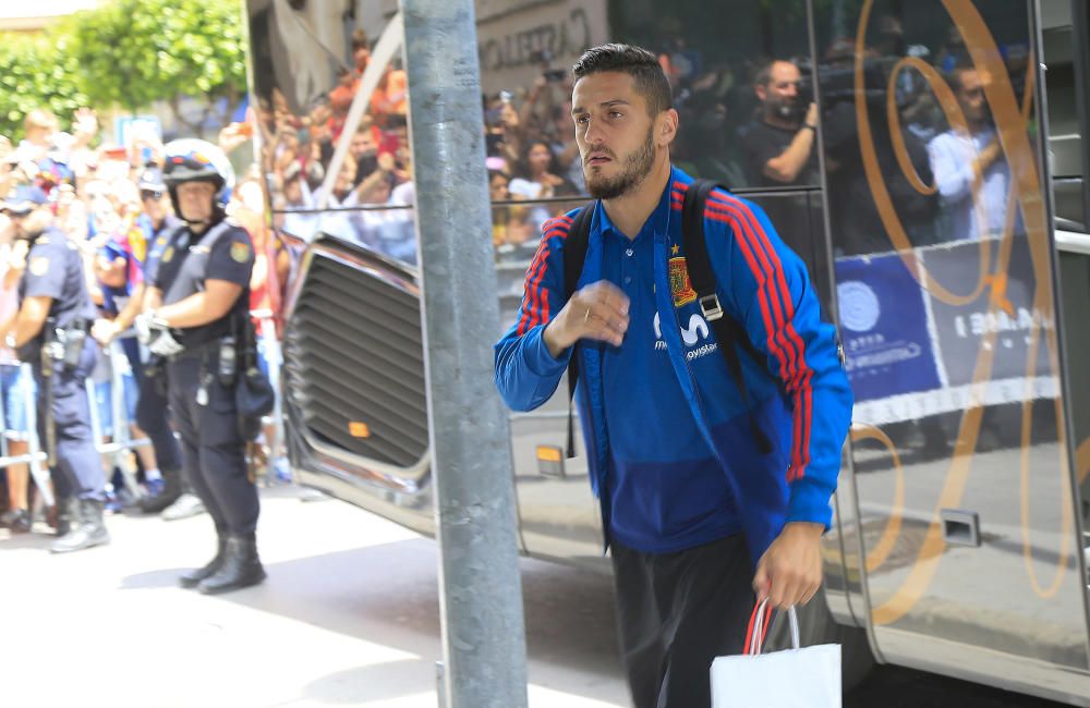 Así ha sido la llegada de la selección a Castelló