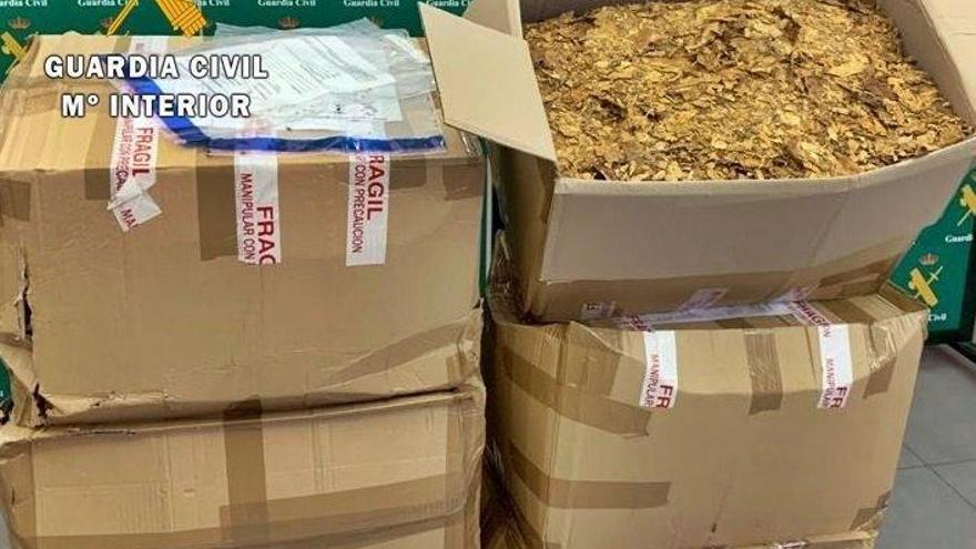 Intervenen 102 kilos de tabaco de contrabando en Badajoz