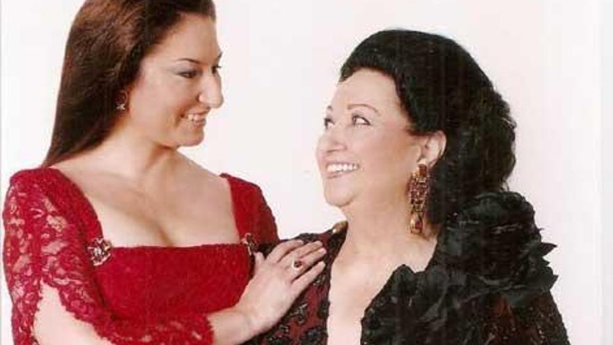 Montserrat Caballé con su hija, Montserrat Martí.