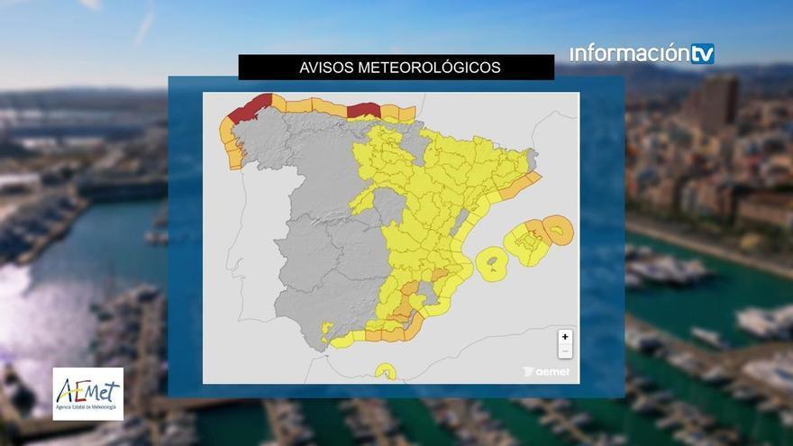 El tiempo en Alicante: aumenta a naranja la alerta por fuertes vientos