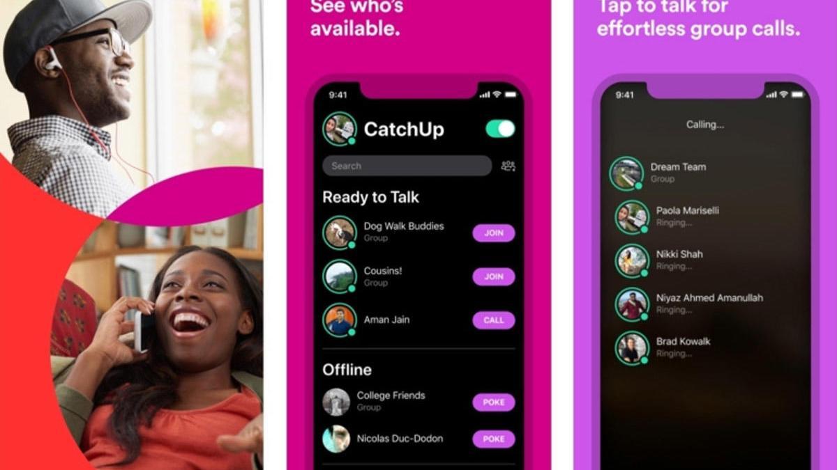 Imágenes de la app &#039;Catch up&#039;.