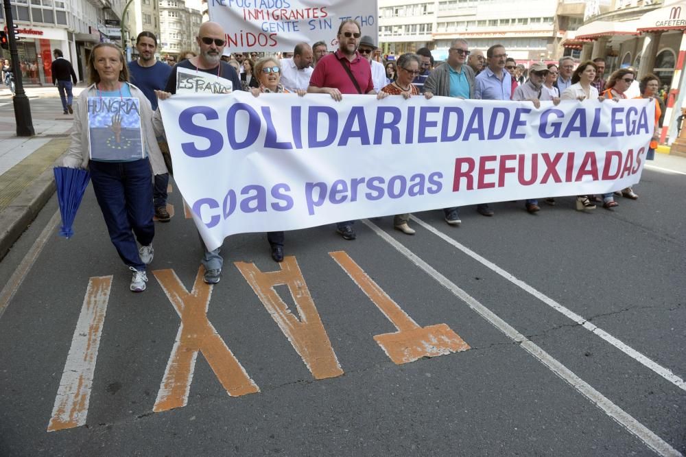 Manifiestación por los refugiados en A Coruña