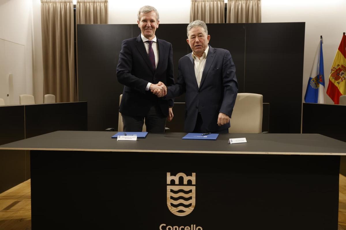 Comparecencia de Miguel Anxo Fernández Lores y Alfonso Rueda tras la firma del convenio