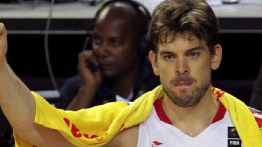 Marc Gasol, en el encuentro ante Grecia.