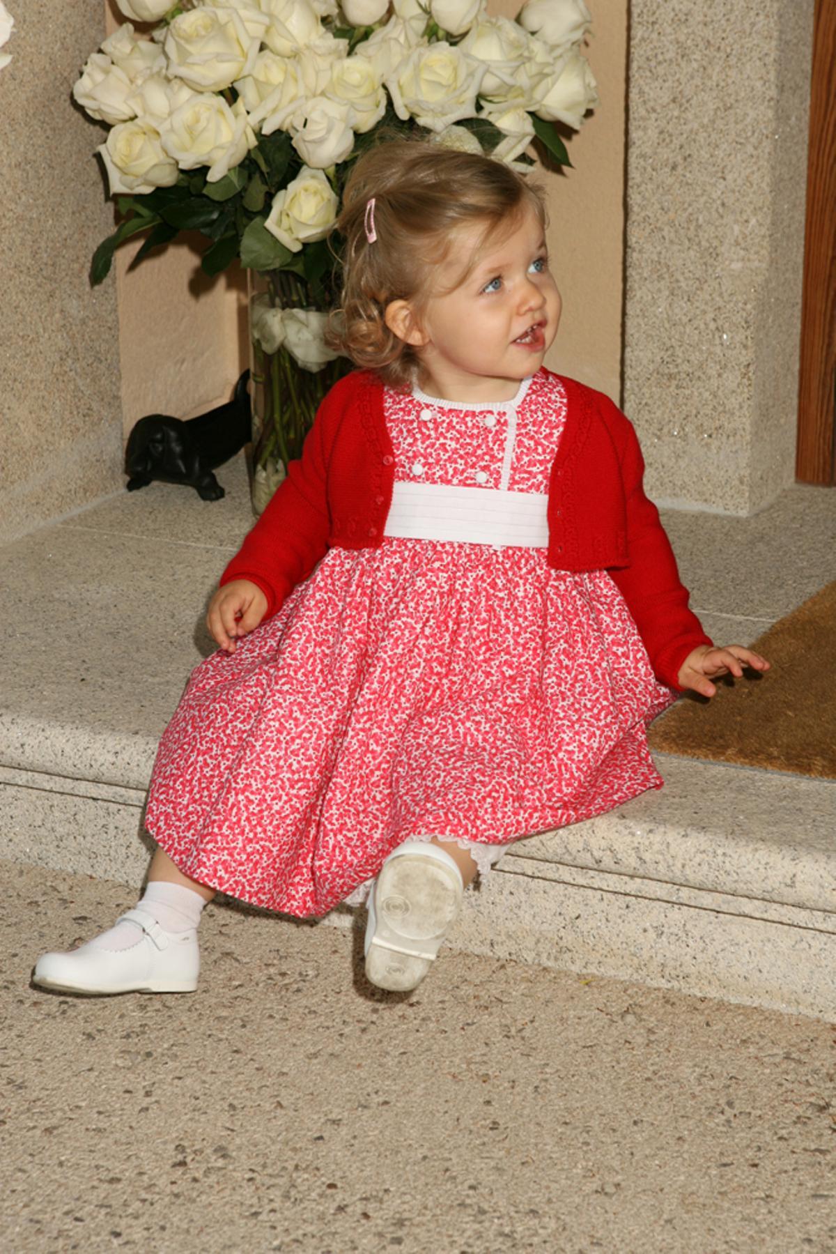 Día de la llegada a Zarzuela de la infanta Sofía, tras su nacimiento. 4 de mayo del 2007.