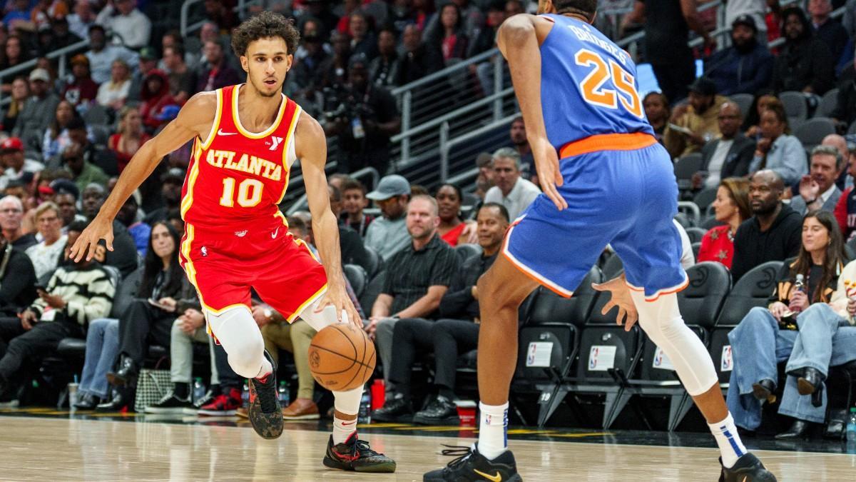 Risacher en la victoria de los Hawks ante los Knicks