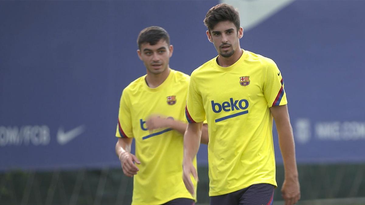 Trincao y Pedri, los grandes alicientes del entrenamiento del Barça