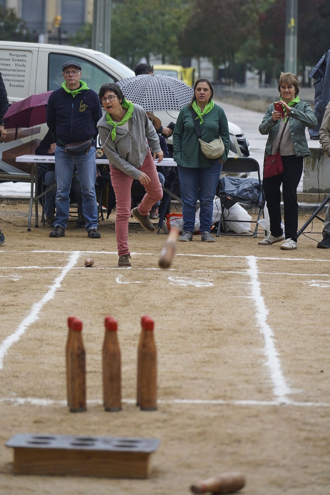 Girona plaça Santa Susanna fires i festes de sant narcís VII Llançament de Bitlles Catalanes