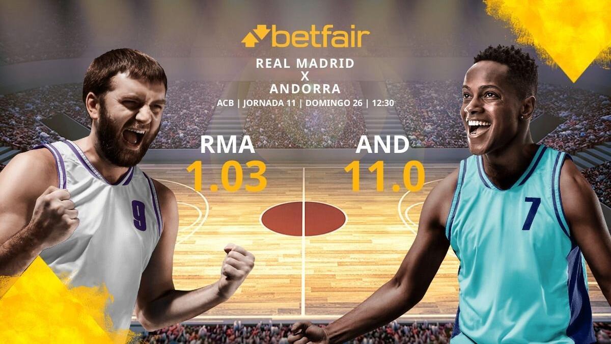 Real Madrid Baloncesto vs. MoraBanc Andorra: horario, TV, estadísticas, clasificación y pronósticos