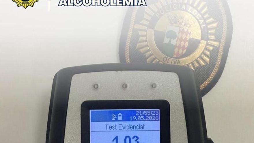 e por Oliva cuadruplicando la tasa de alcohol