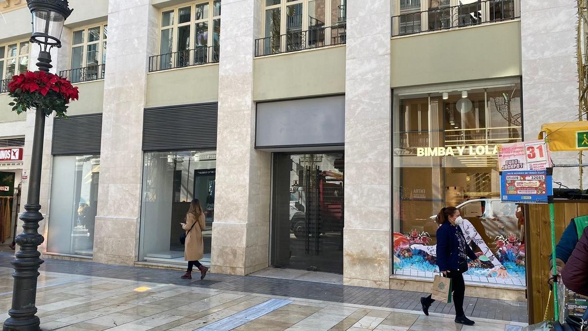 El local que ocupará Adolfo Domínguez en la calle Larios.