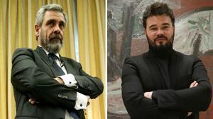 El diputat Rufián i el fiscal Alfonso s’embranquen al Congrés.