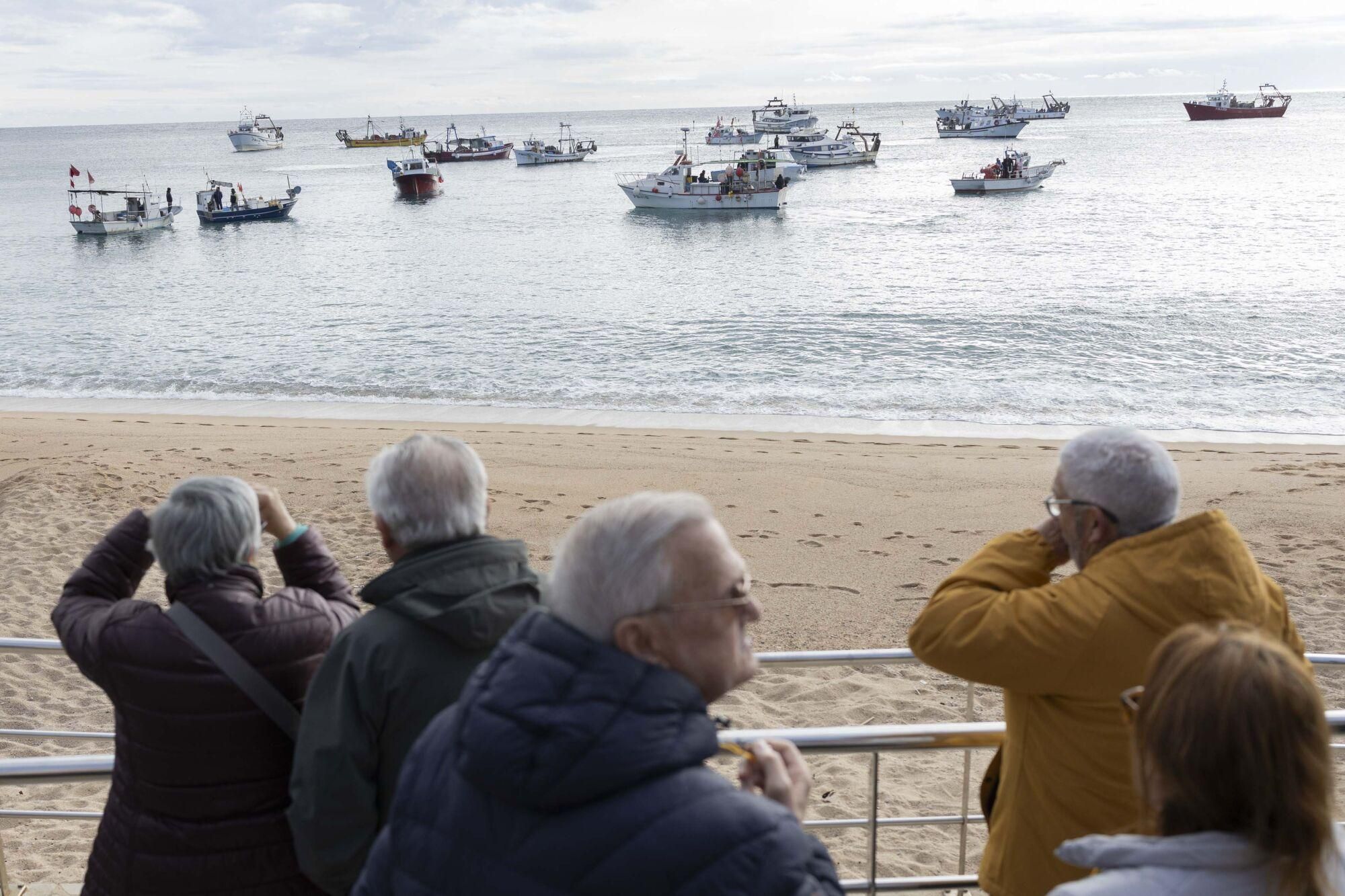 L'aturada de pescadors de Blanes, en imatges