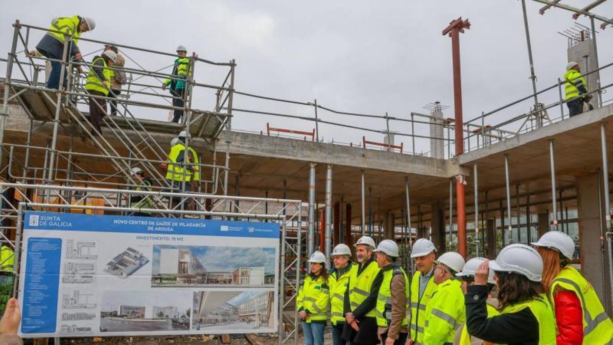 Visita a las obras del centro de salud.